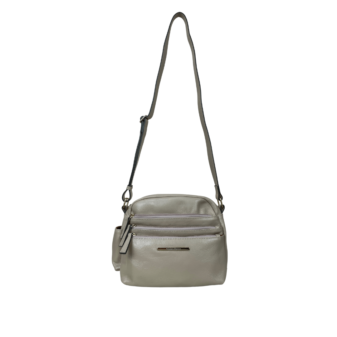 BOLSA EM COURO ROMA NUDE - REF 2022