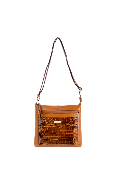 BOLSA TRANSVERSAL EM COURO LINHAÇA - REF 1133