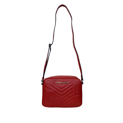 BOLSA EM COURO ROMA VERMELHO - REF 1194