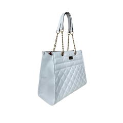 BOLSA GRANDE EM COURO ROMA BIANCO - REF 1350