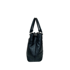 BOLSA EM COURO ROMA PRETO - REF 1289