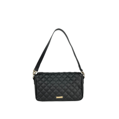 BOLSA EM COURO ROMA PRETO - REF 1290