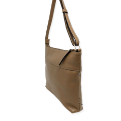 BOLSA EM COURO ROMA TAUPE - REF 1108 