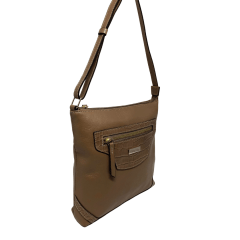 BOLSA EM COURO ROMA TAUPE - REF 1108 