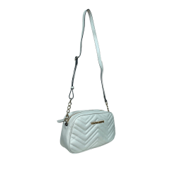 BOLSA EM COURO ROMA OFF WHITE COM MATELASSÊ - REF 1330