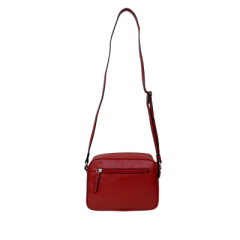 BOLSA EM COURO ROMA VERMELHO - REF 1194