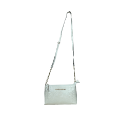 BOLSA PEQUENA EM COURO CROCO OFF WHITE - REF 1287 BOLSA PEQUENA EM COURO CROCO OFF WHITE - REF 1287