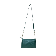 BOLSA PEQUENA EM COURO CROCO OLIVA - REF 1287