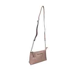 BOLSA PEQUENA EM COURO CROCO ROSE - REF 1287