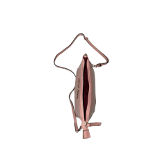 BOLSA PEQUENA EM COURO CROCO ROSE - REF 1287