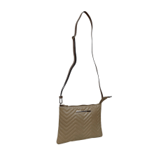 BOLSA PEQUENA EM COURO ROMA PALHA - REF 1227