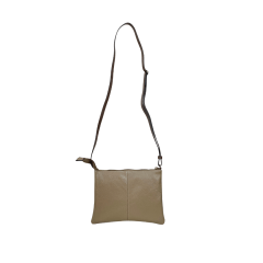 BOLSA PEQUENA EM COURO ROMA PALHA - REF 1227