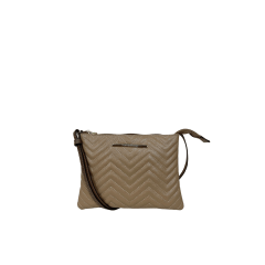 BOLSA PEQUENA EM COURO ROMA PALHA - REF 1227