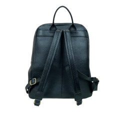 MOCHILA GRANDE EM COURO PRETO - REF 1119